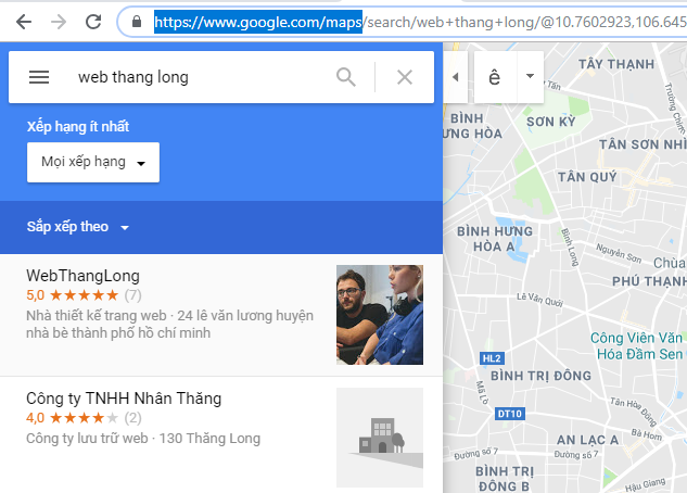 Hiển thị địa chỉ google maps vào doanh nghiệp